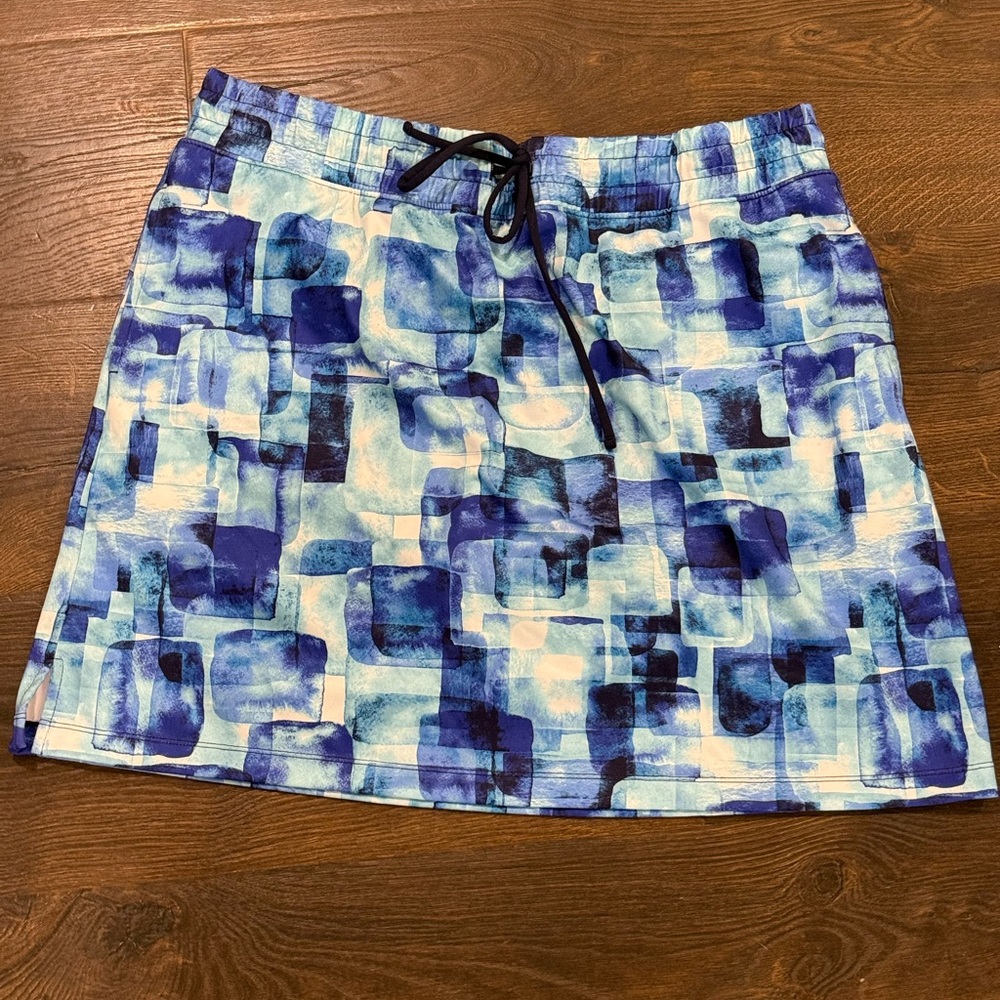 Coral Bay Blue Abstract Women's Skort